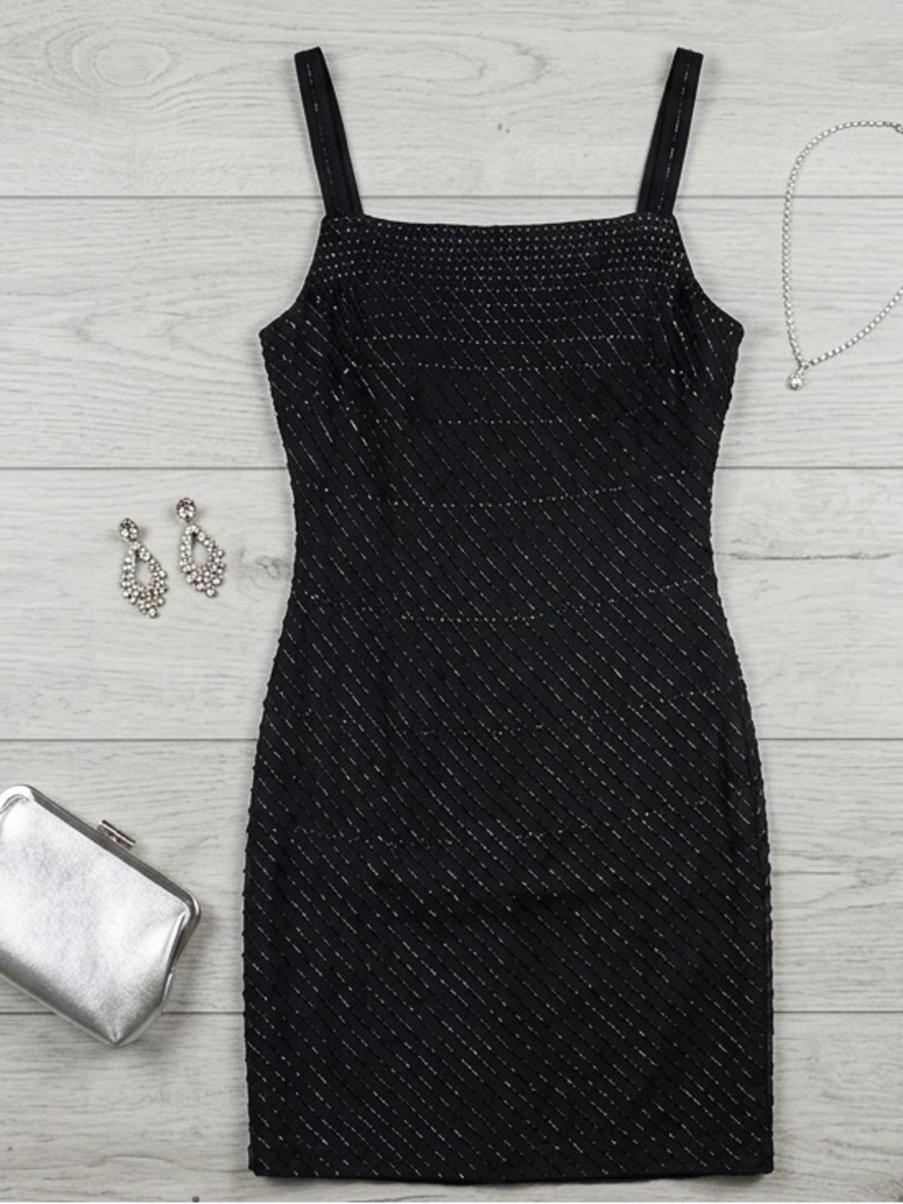 Rampage Black Sparkle Mini Dress